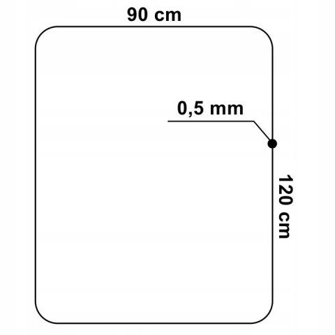 Mata ochronna pod fotel 120x90 cm 0,5 mm czarna Mata ochronna pod fotel 120x90 cm 0,5 mm czarna