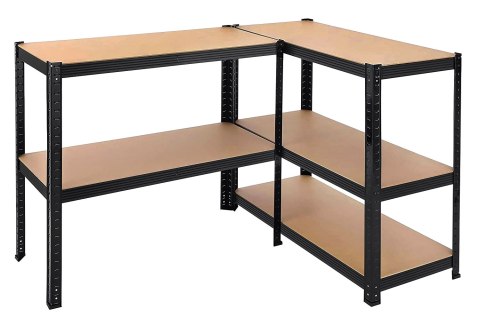 Regał magazynowy 5 poziomów czarny 625kg 150x75x30 cm Regał magazynowy 5 poziomów czarny 625kg 150x75x30 cm
