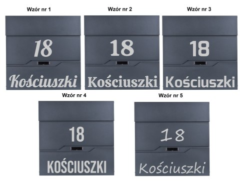 Skrzynka pocztowa na listy Vidar antracyt z napisami Skrzynka pocztowa na listy Vidar antracyt z napisami