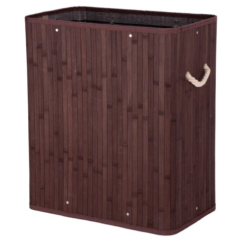 Kosz na pranie bambusowy z pokrywą 100L wenge