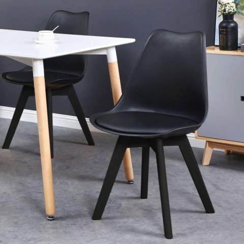 Krzesło nowoczesne Nantes Black DSW czarne Krzesło nowoczesne Nantes Black DSW czarne