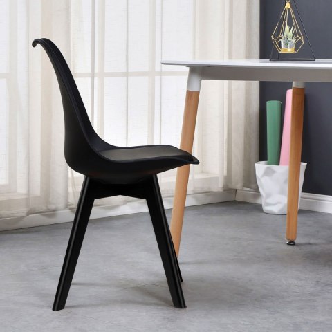 Krzesło nowoczesne Nantes Black DSW czarne Krzesło nowoczesne Nantes Black DSW czarne