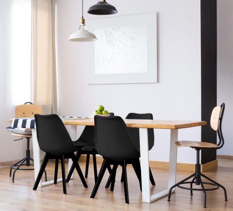 Krzesło nowoczesne Nantes Black DSW czarne Krzesło nowoczesne Nantes Black DSW czarne