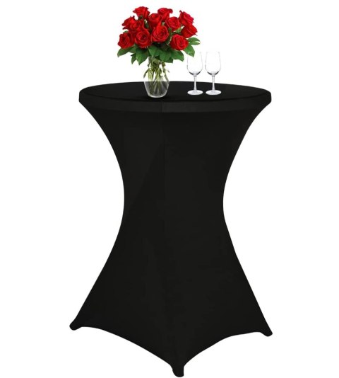 Pokrowiec na stolik koktajlowy czarny 80 cm Pokrowiec na stolik koktajlowy czarny 80 cm