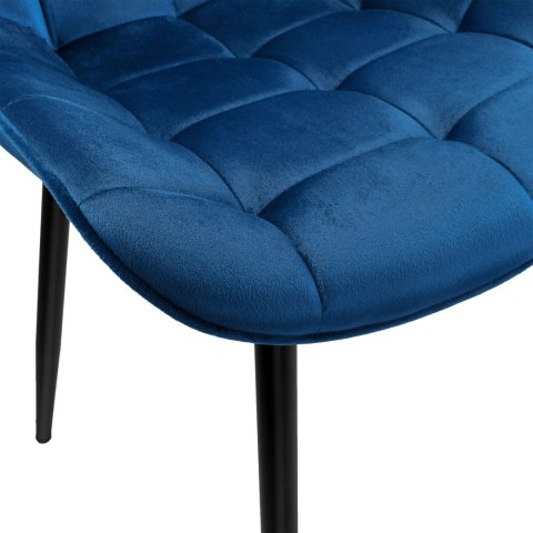 Krzesło welurowe NORMAN Velvet granatowe Krzesło welurowe NORMAN Velvet granatowe