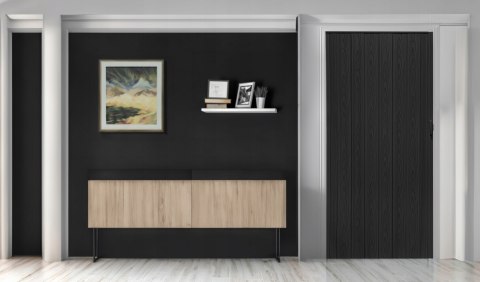 Drzwi harmonijkowe 004 08 czarny dąb 90 cm Drzwi harmonijkowe 004 08 czarny dąb 90 cm