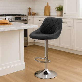 Hoker barowy Cydro chromowane czarne Velvet