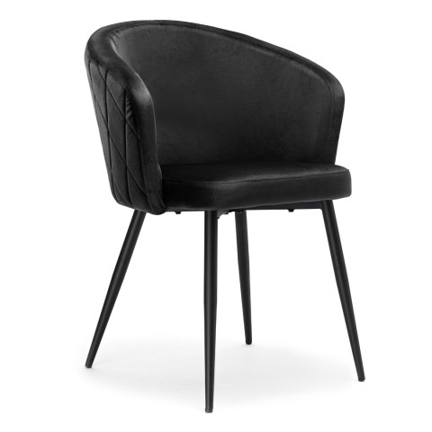 Krzesło HAMPTON velvet czarne Krzesło HAMPTON velvet czarne