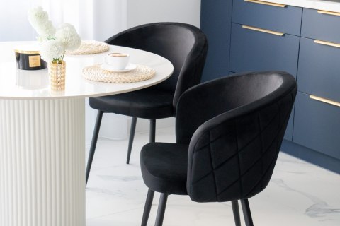 Krzesło HAMPTON velvet czarne Krzesło HAMPTON velvet czarne
