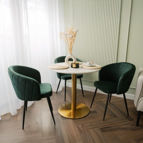 Krzesło welurowe HAMPTON VELVET ciemnozielone Krzesło welurowe HAMPTON VELVET ciemnozielone