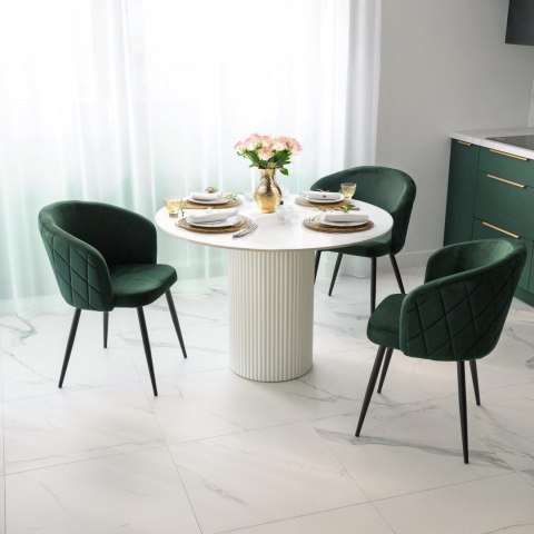 Krzesło welurowe HAMPTON VELVET ciemnozielone Krzesło welurowe HAMPTON VELVET ciemnozielone