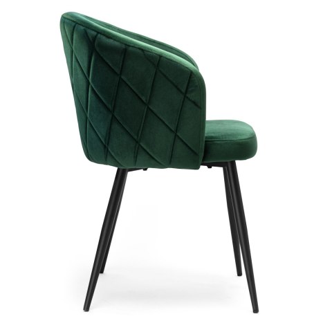 Krzesło welurowe HAMPTON VELVET ciemnozielone Krzesło welurowe HAMPTON VELVET ciemnozielone