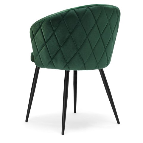 Krzesło welurowe HAMPTON VELVET ciemnozielone Krzesło welurowe HAMPTON VELVET ciemnozielone
