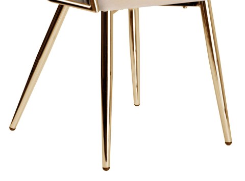 Krzesło welurowe plecione COFTON gold VELVET beżowy Krzesło welurowe plecione COFTON gold VELVET beżowy