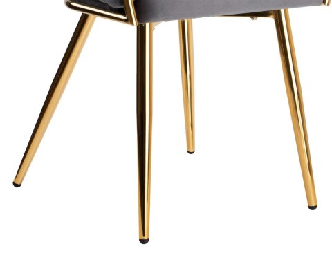 Krzesło welurowe plecione COFTON gold VELVET grafitowy Krzesło welurowe plecione COFTON gold VELVET grafitowy
