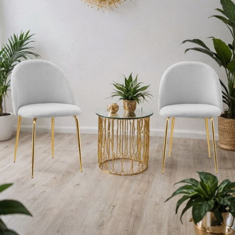 Krzesło welurowe Fargo Gold Velvet szare Krzesło welurowe Fargo Gold Velvet szare