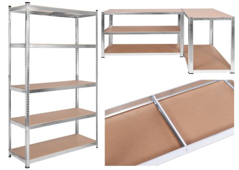 Regał stalowy magazynowy 200kg 5 poziomów 205x120x45 cm ocynkowany Regał stalowy magazynowy 200kg 5 poziomów 205x120x45 cm ocynkowany