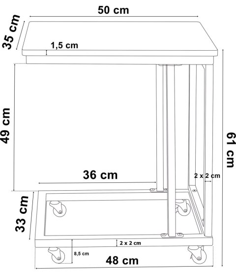 Stolik industrialny loftowy Meren craft Stolik industrialny loftowy Meren craft