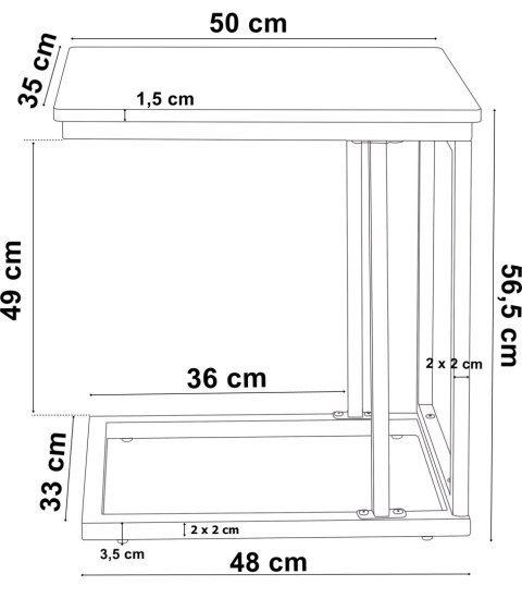 Stolik industrialny loftowy Meren craft Stolik industrialny loftowy Meren craft