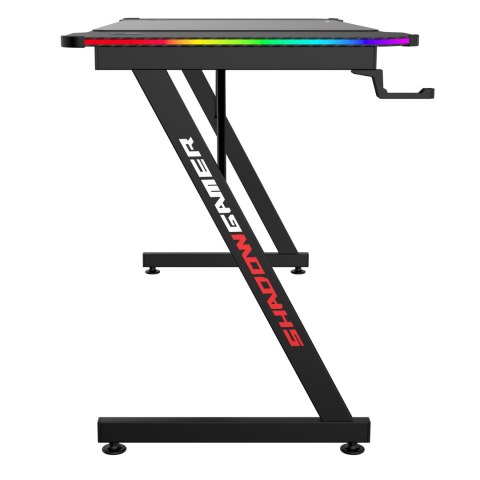 Biurko gamingowe SHADOW GAMER 2.0 140 cm LED RGB podkładka Biurko gamingowe SHADOW GAMER 2.0 140 cm LED RGB podkładka