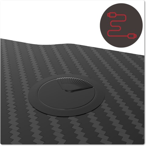 Biurko gamingowe SHADOW GAMER 2.0 140 cm LED RGB podkładka Biurko gamingowe SHADOW GAMER 2.0 140 cm LED RGB podkładka