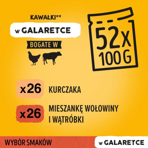 Pedigree Mokra Karma Dla Dorosłych Psów W Galaretce (Z Wołowiną, Z Drobiem) 4x100g Pedigree Pedigree Mokra Karma Dla Dorosłych Psów W Galaretce (Z Wołowiną, Z Drobiem) 4x100g Pedigree