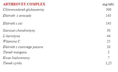 VETEXPERT Arthrovet HA Complex 90 Tabletek VETEXPERT VETEXPERT Arthrovet HA Complex 90 Tabletek VETEXPERT