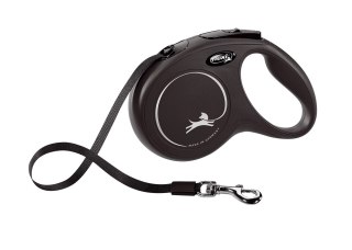 Flexi Smycz New Classic M Taśma 5m Do 25kg Czarna Flexi