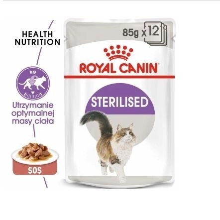 ROYAL CANIN Sterilised W Sosie 12x85g Royal Canin ROYAL CANIN Sterilised W Sosie 12x85g Royal Canin
