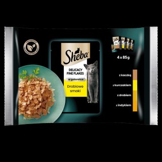 Sheba Saszetka Delicacy In Jelly Smaki Drobiowe 4x85g Sheba