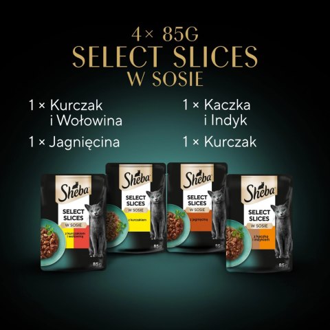 Sheba Saszetka Selection In Sauce Soczyste Smaki 4x85g Sheba Sheba Saszetka Selection In Sauce Soczyste Smaki 4x85g Sheba