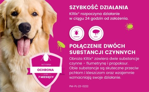Bayer Kiltix Obroża Na Kleszcze I Pchły Dla Psa 70cm Bayer Bayer Kiltix Obroża Na Kleszcze I Pchły Dla Psa 70cm Bayer