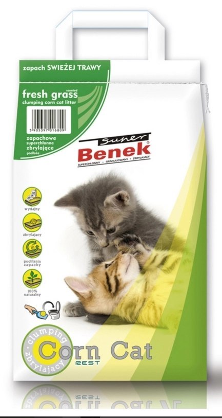 CERTECH-SUPER BENEK Corn Cat Świeża Trawa 25l Certech-Super Benek CERTECH-SUPER BENEK Corn Cat Świeża Trawa 25l Certech-Super Benek