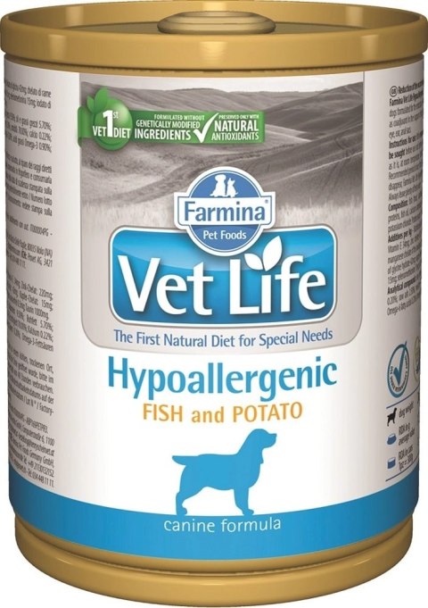 Farmina Vet Life Canine Hypoallergenic Fish&Potato 300g Farmina Farmina Vet Life Canine Hypoallergenic Fish&Potato 300g Farmina