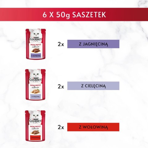 GOURMET Mon Petit Mięsne Fileciki 6x50g Gourmet GOURMET Mon Petit Mięsne Fileciki 6x50g Gourmet