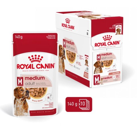 ROYAL CANIN Medium Adult 10x140g Royal Canin ROYAL CANIN Medium Adult 10x140g Royal Canin