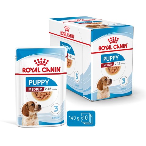 ROYAL CANIN Medium Puppy 10x140g Royal Canin ROYAL CANIN Medium Puppy 10x140g Royal Canin