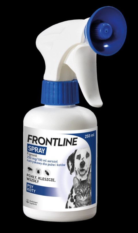 FRONTLINE Spray Dla Psów I Kotów 250ml Frontline (Boehringer Ingelheim) FRONTLINE Spray Dla Psów I Kotów 250ml Frontline (Boehringer Ingelheim)