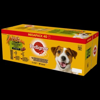 Pedigree Mokra Karma Dla Dorosłych Psów Saszetka Mix Smaków (Z Kurczakiem I Warzywami, Z Wołowiną I Warzywami, Z Indykiem I Marc Pedigree
