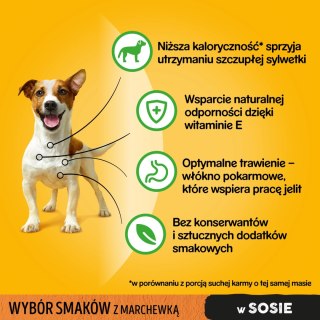 Pedigree Mokra Karma Dla Dorosłych Psów W Sosie (Z Wołowiną I Jagnięciną, Z Indykiem I Marchewką) 4x100g Pedigree