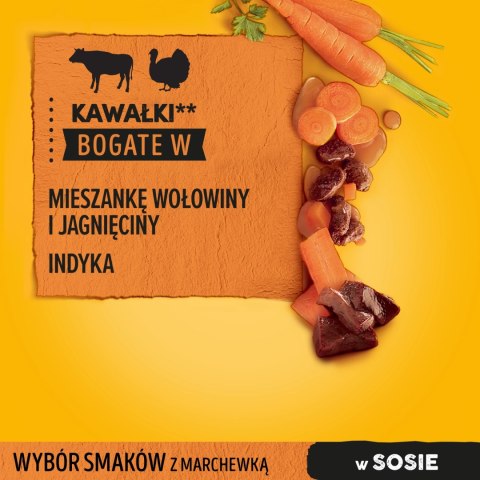 Pedigree Mokra Karma Dla Dorosłych Psów W Sosie (Z Wołowiną I Jagnięciną, Z Indykiem I Marchewką) 4x100g Pedigree Pedigree Mokra Karma Dla Dorosłych Psów W Sosie (Z Wołowiną I Jagnięciną, Z Indykiem I Marchewką) 4x100g Pedigree
