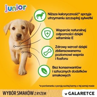 Pedigree Mokra Karma Dla Szczeniąt W Galaretce (Z Kurczakiem I Ryżem, Z Wołowiną I Ryżem) 4x100g Pedigree