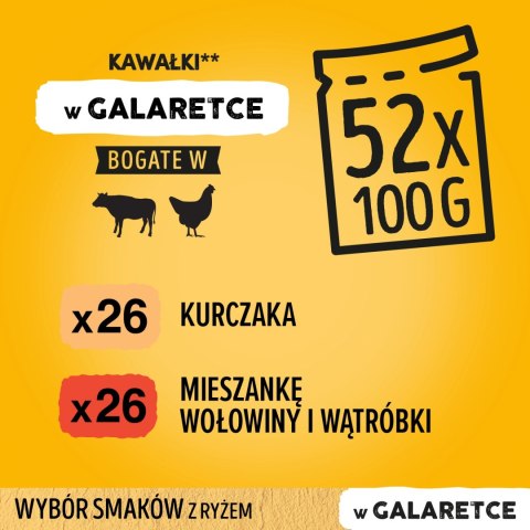 Pedigree Mokra Karma Dla Szczeniąt W Galaretce (Z Kurczakiem I Ryżem, Z Wołowiną I Ryżem) 4x100g Pedigree Pedigree Mokra Karma Dla Szczeniąt W Galaretce (Z Kurczakiem I Ryżem, Z Wołowiną I Ryżem) 4x100g Pedigree
