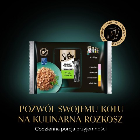 Sheba Fine Flakes In Jelly Saszetka 4x85g Sheba Sheba Fine Flakes In Jelly Saszetka 4x85g Sheba
