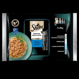 Sheba Saszetka Selection In Sauce Smaki Rybne 4x85g Sheba