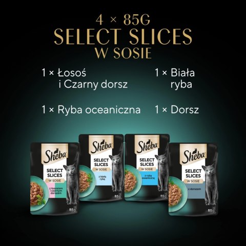 Sheba Saszetka Selection In Sauce Smaki Rybne 4x85g Sheba Sheba Saszetka Selection In Sauce Smaki Rybne 4x85g Sheba