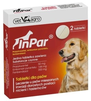 Vet-Agro InPar Tabletki Odrobaczające Dla Psa 2szt Vet-Agro