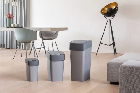 Curver Flip Bin Kosz Na Śmieci Szaro-Grafitowy 10l Curver Curver Flip Bin Kosz Na Śmieci Szaro-Grafitowy 10l Curver