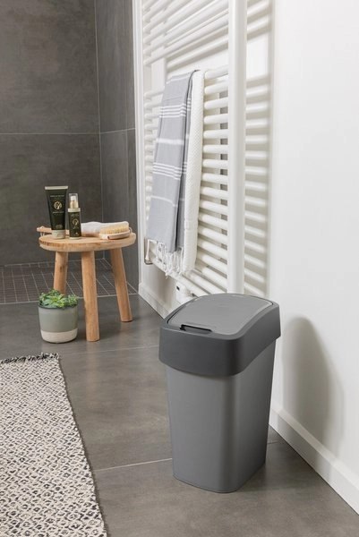 Curver Flip Bin Kosz Na Śmieci Szaro-Grafitowy 10l Curver Curver Flip Bin Kosz Na Śmieci Szaro-Grafitowy 10l Curver