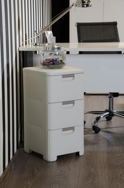 Curver Style Regał Z Szufladami Kremowy 42l Curver Curver Style Regał Z Szufladami Kremowy 42l Curver